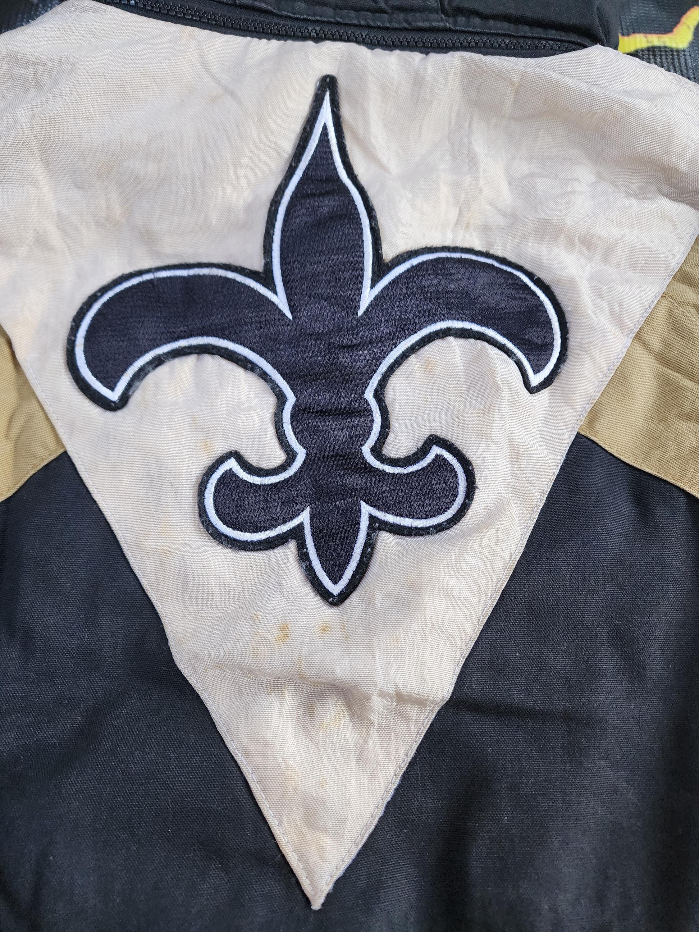Vintage 1990s New Orleans Saints Team NFL Goose Down Trench Coat