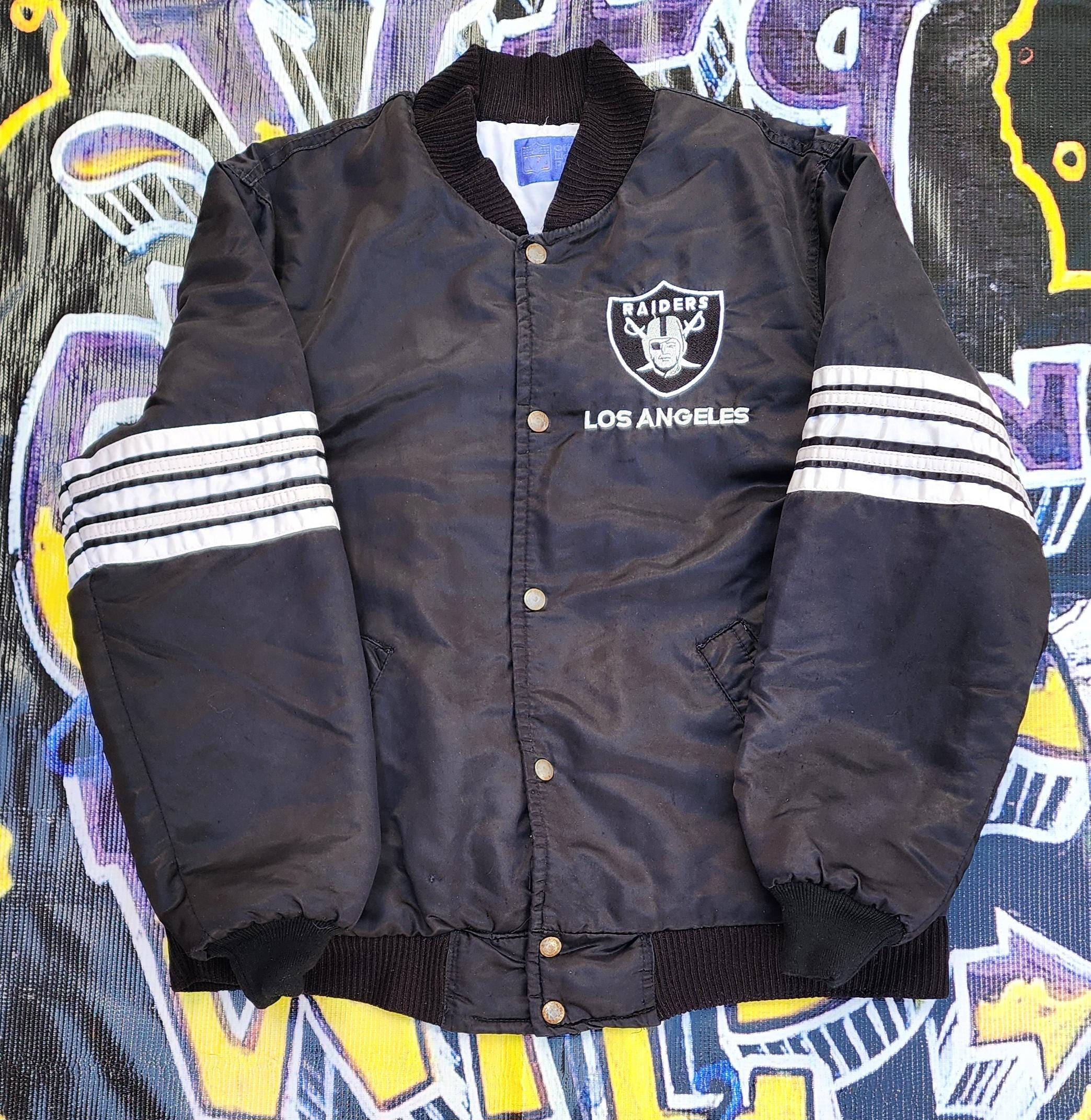80s 90s ビンテージ RAIDERS ジャケット 3XL Oakland Raiders Rare Vintage 90's Leather Bomber Jacket Game