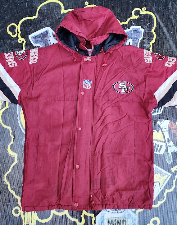 Vintage 90s San Francisco 49ers Gold Black Arm Logos Full Zip