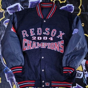 Vintage 2004 Boston Red Sox Jeff Hamilton Design 2 Sided Bomber Jacket XL