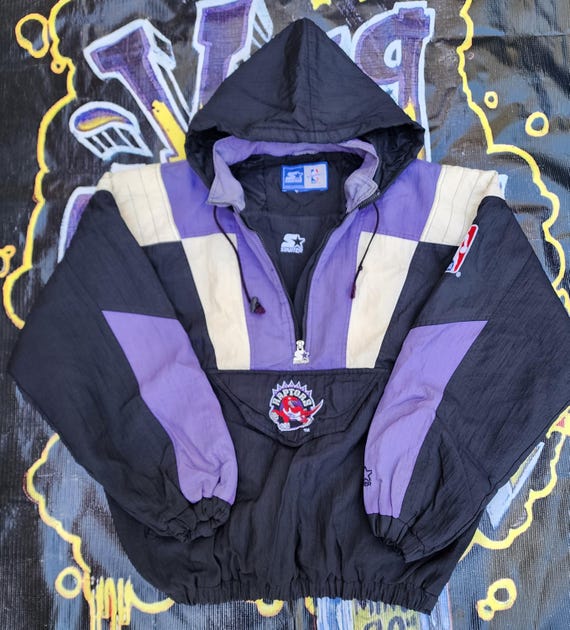 Vintage 1990s Toronto Raptors Starter Pouch Color Block Jacket XL