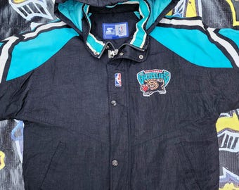 Rare!!! Vintage 90s Memphis Grizzlies Starter Rare Logo Puffer