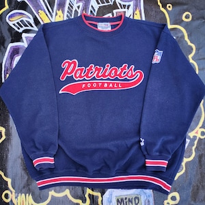 Vintage 1990s New England Patriots Starter Script Knit Pullover Sweater 2XL