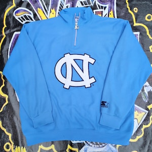 Vintage 1990s University North Carolina Tarheels Starter 1/4 Zip Pullover Sweater Large