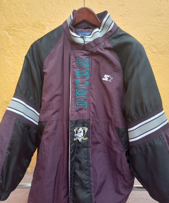 Vintage 1990s Anaheim Mighty Ducks Starter Pouch Jacket Size 