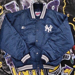 Vintage 1990s New York Yankees Starter Satin Diamond Collection Jacket M-L
