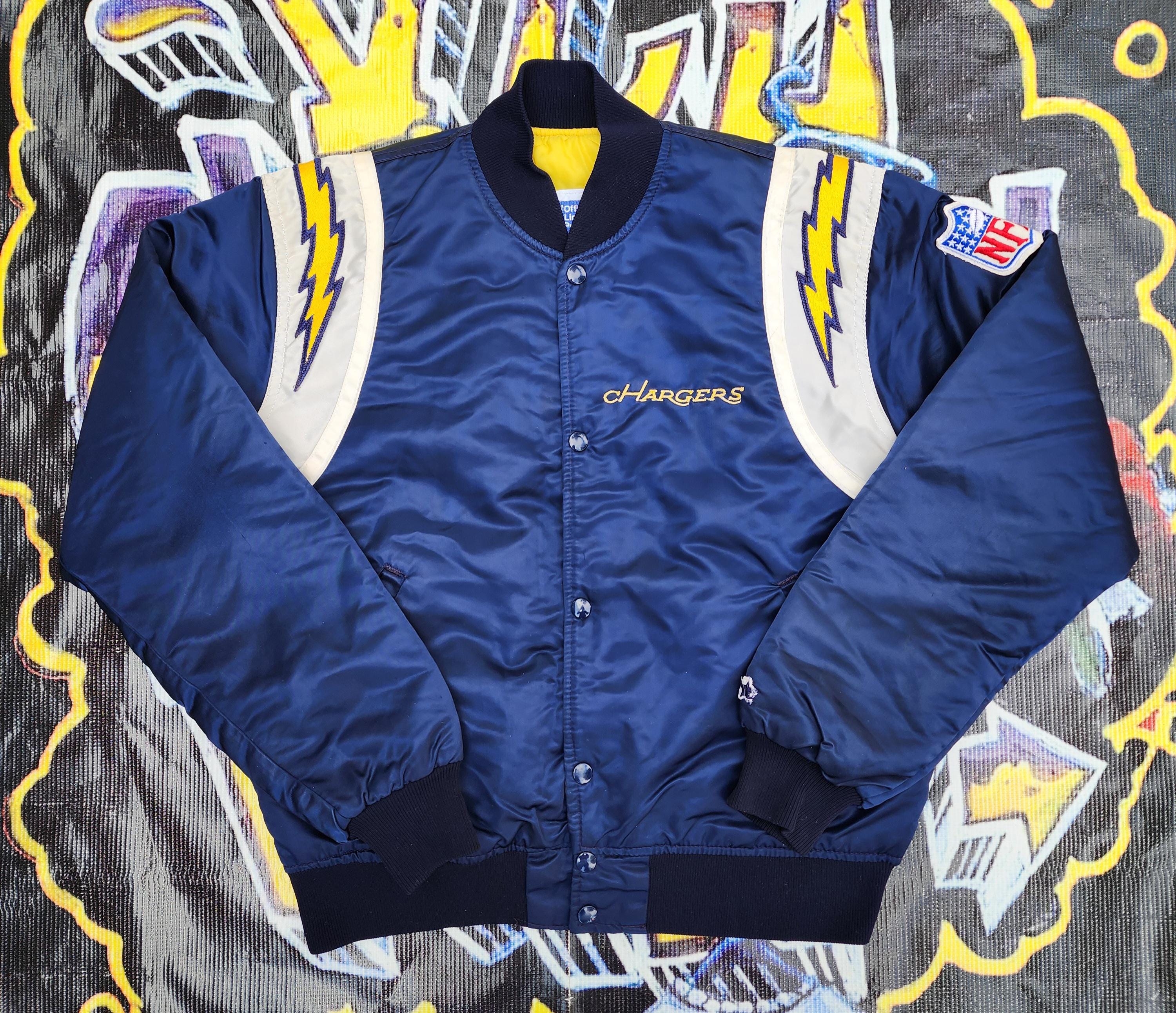 Vintage 80s 90s San Diego Chargers Starter Satin Bomber Jacket
