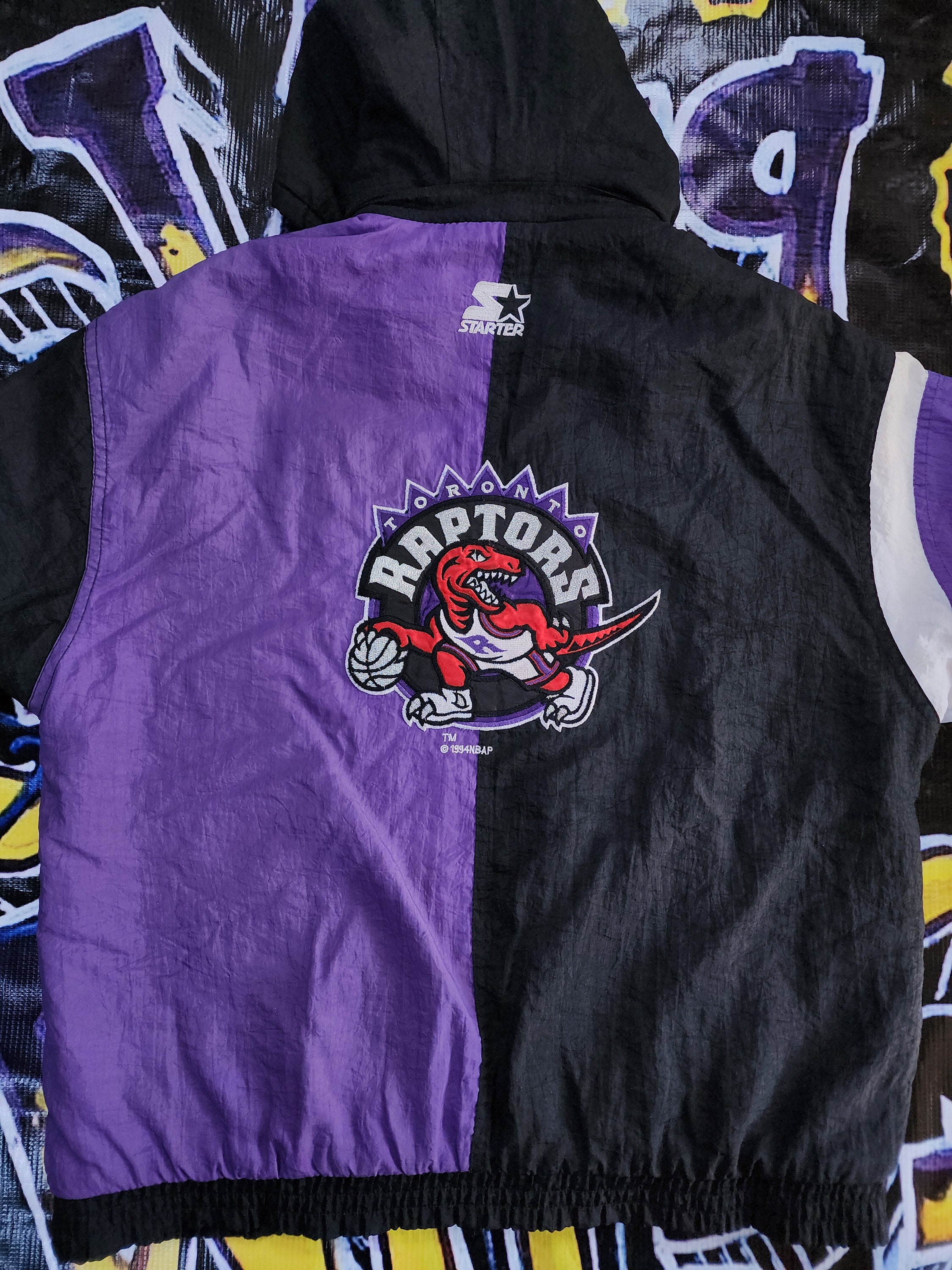 Vintage 1990s Toronto Raptors Starter Two Tone Full Zip Jacket Large ...