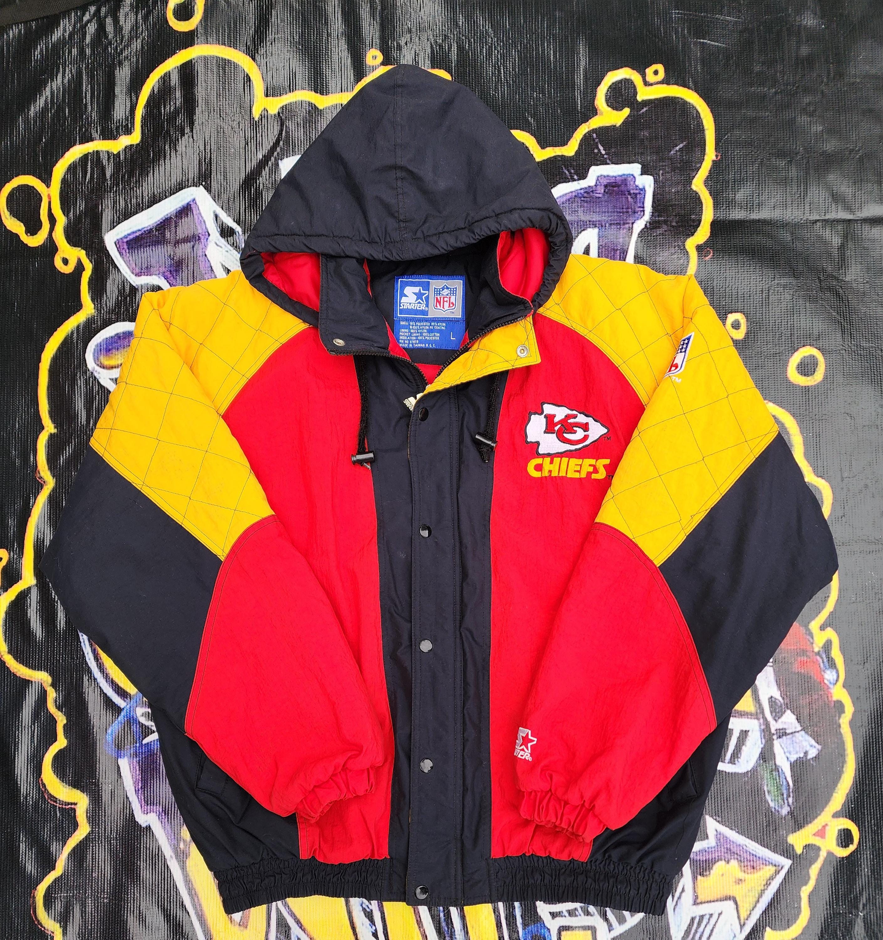 Vintage 1990s Kansas City Chiefs Starter Quilt Full Zip Jacket XL