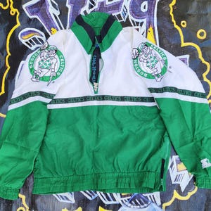 Vintage 1990s Boston Celtics Starter Windbreaker Lined Jacket Large
