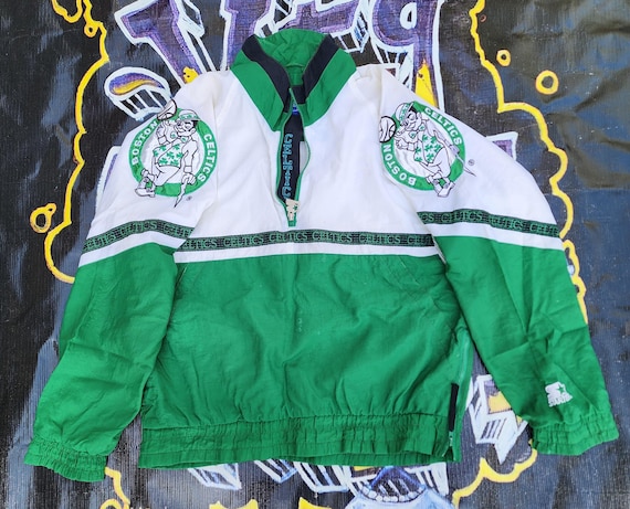 Vintage 1990s Boston Celtics Starter Windbreaker Lined Jacket