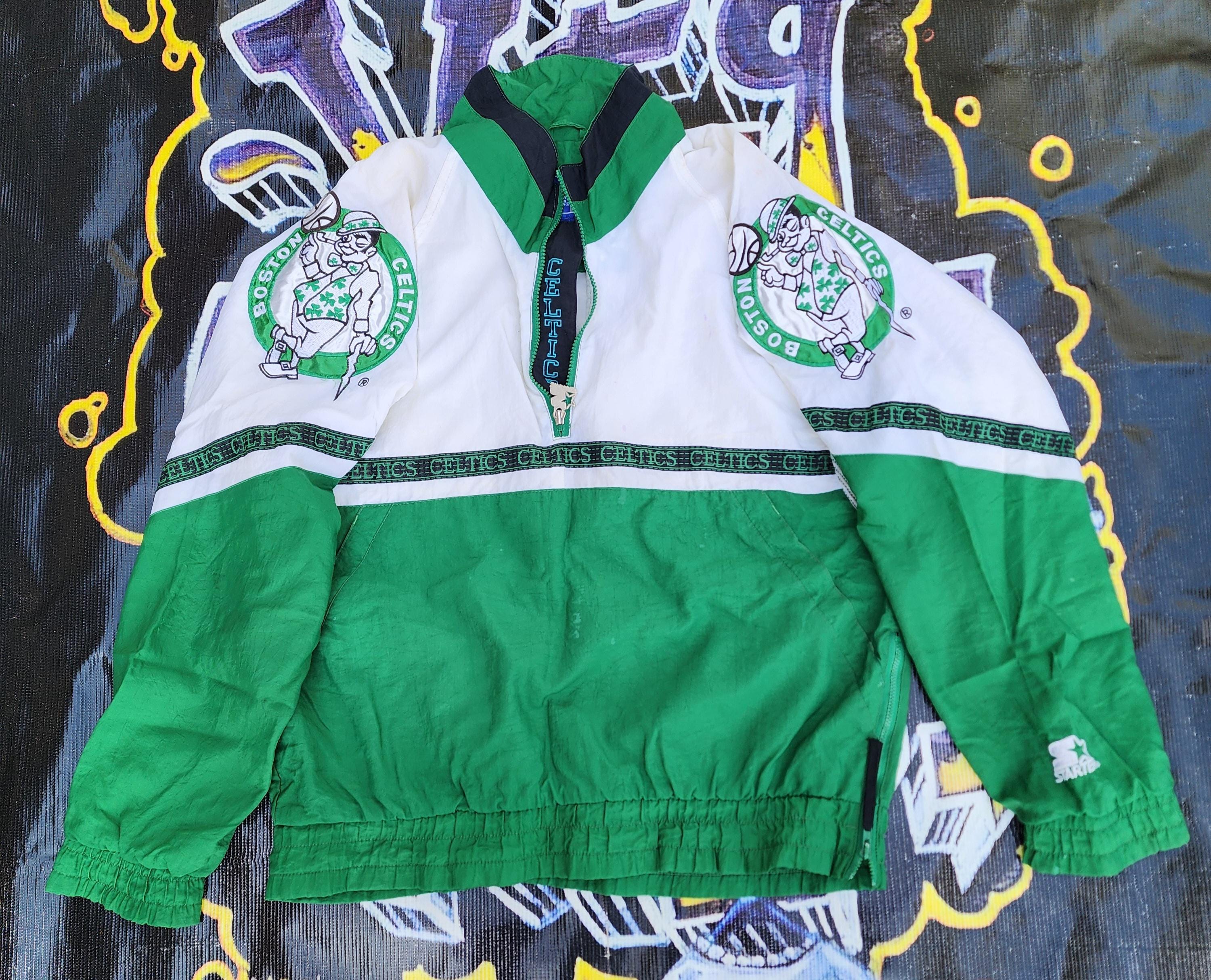 Vintage 1990s Boston Celtics Starter Windbreaker Lined Jacket