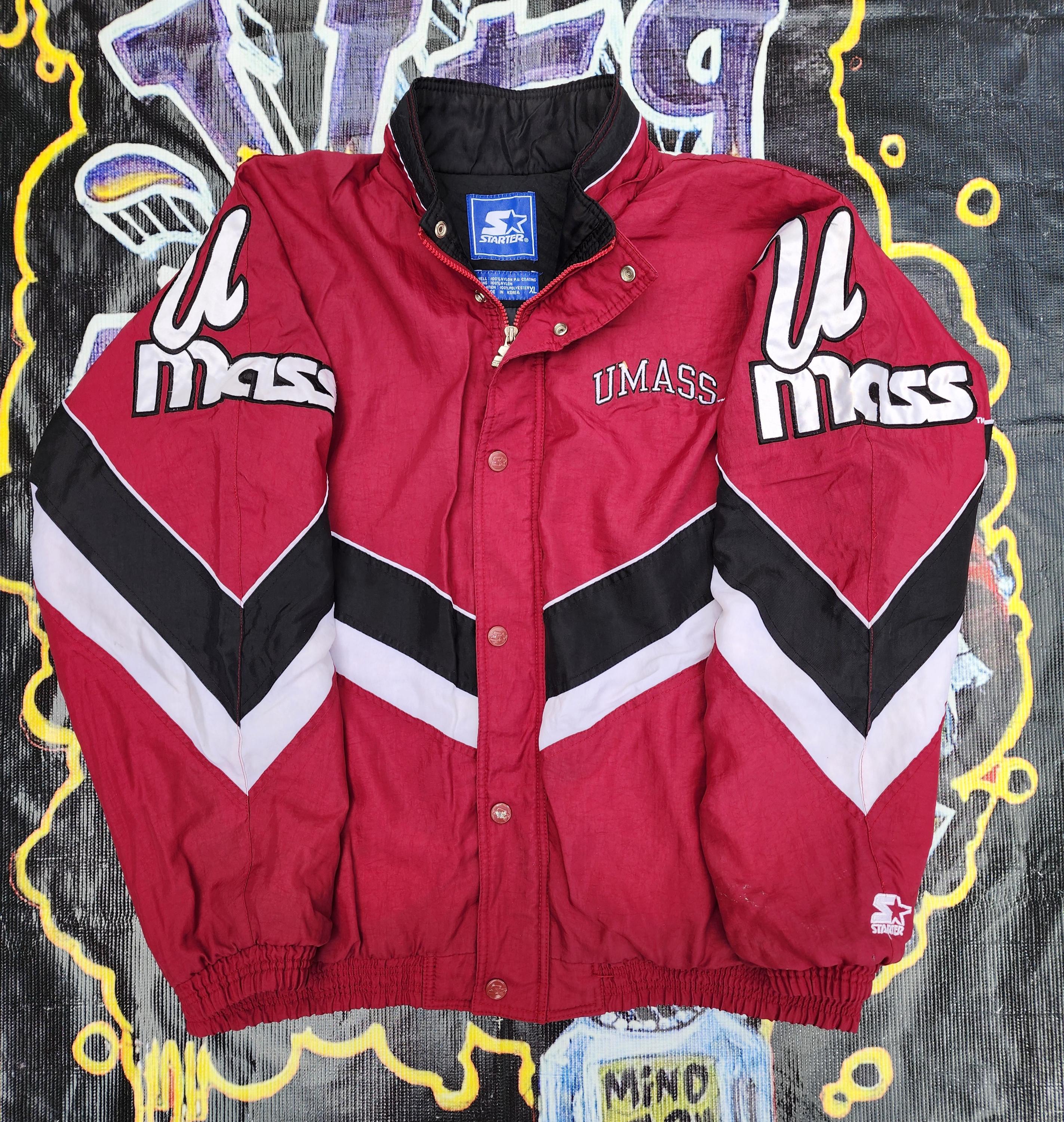 Vintage 90s Umass University of Massachusets Minutemen Starter Arm