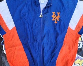 Vintage 90s New York Mets Starter Windbreaker Jacket XXL - Etsy