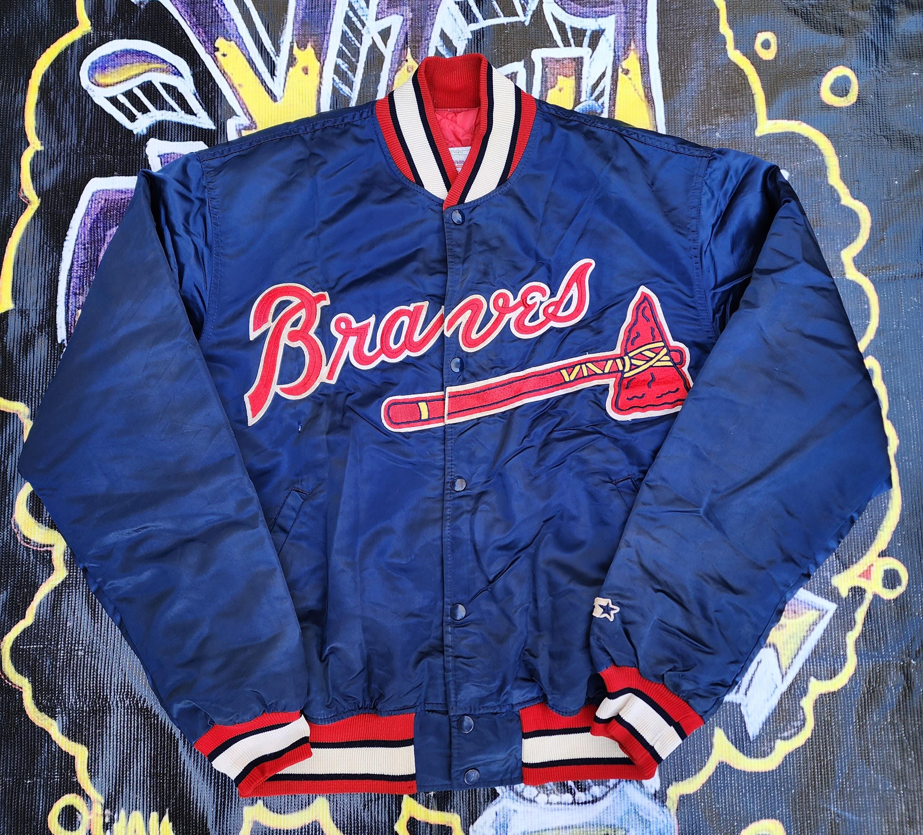 Vintage 1980s Atlanta Braves Starter Satin Jacket XL - Etsy New