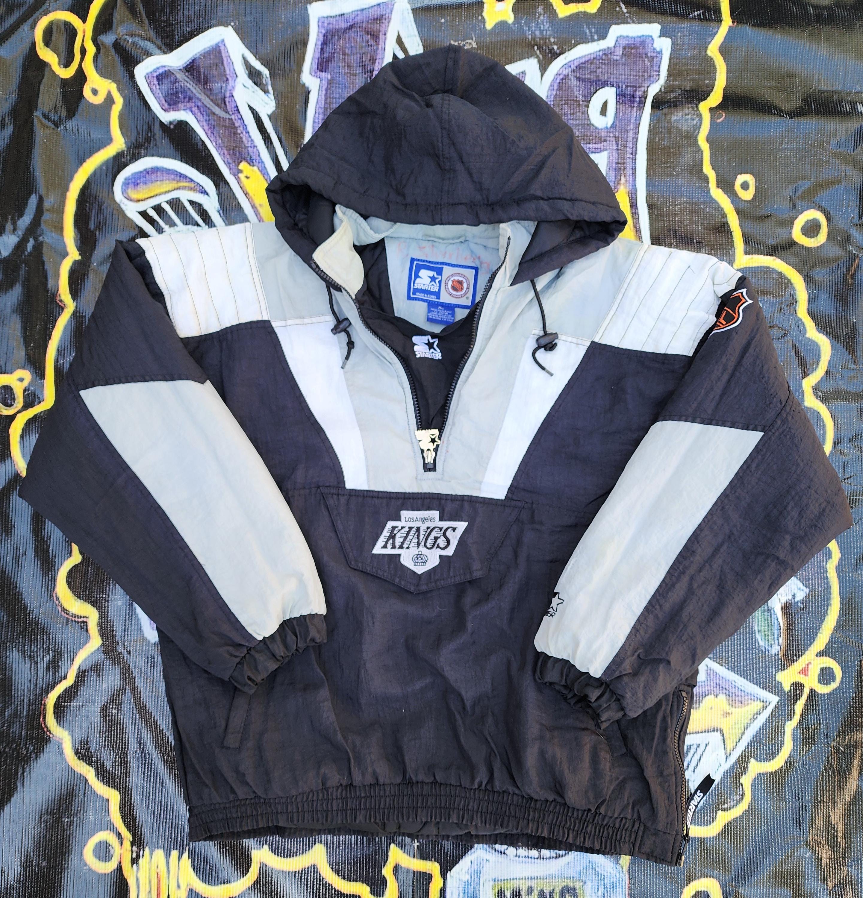 90s SESSIONS スノボジャケット スターロゴ L相当 Vintage 1990s Los Angeles Kings Starter Pouch Color Block Jacket