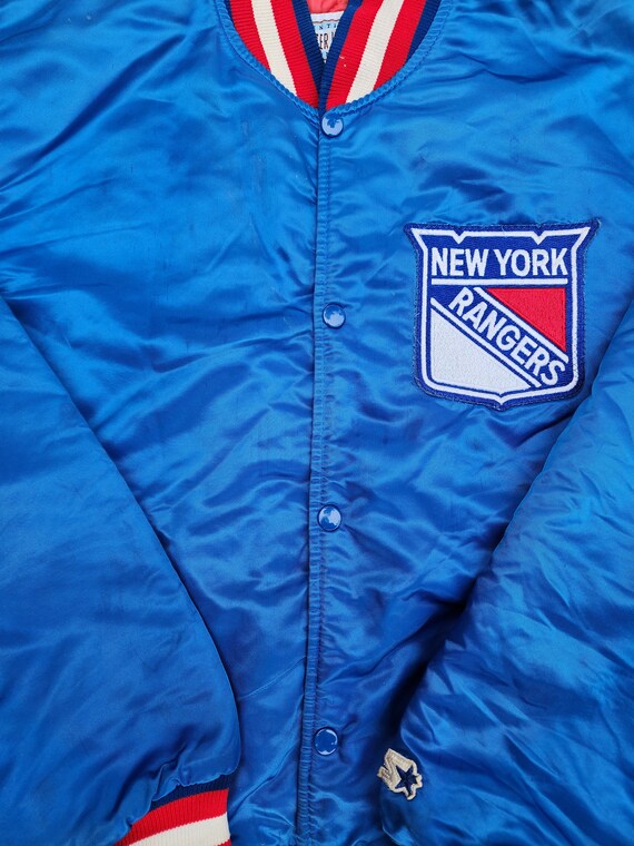 Vintage 1990s New York Rangers Starter Satin Jack… - image 2