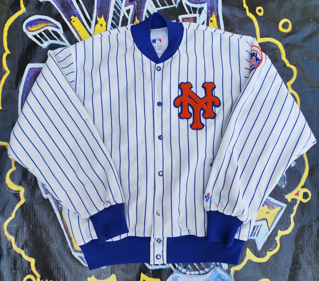 FELCO社製Metsスタジアムジャンパー Vintage 80s 90s New York Mets Felco Bomber Pinstripe Jacket XXL - Etsy
