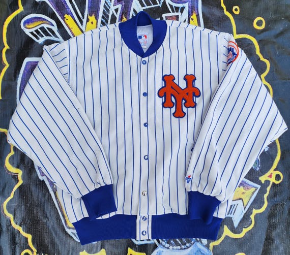 Vintage 80s 90s New York Mets Felco Bomber Pinstripe Jacket XXL - Etsy