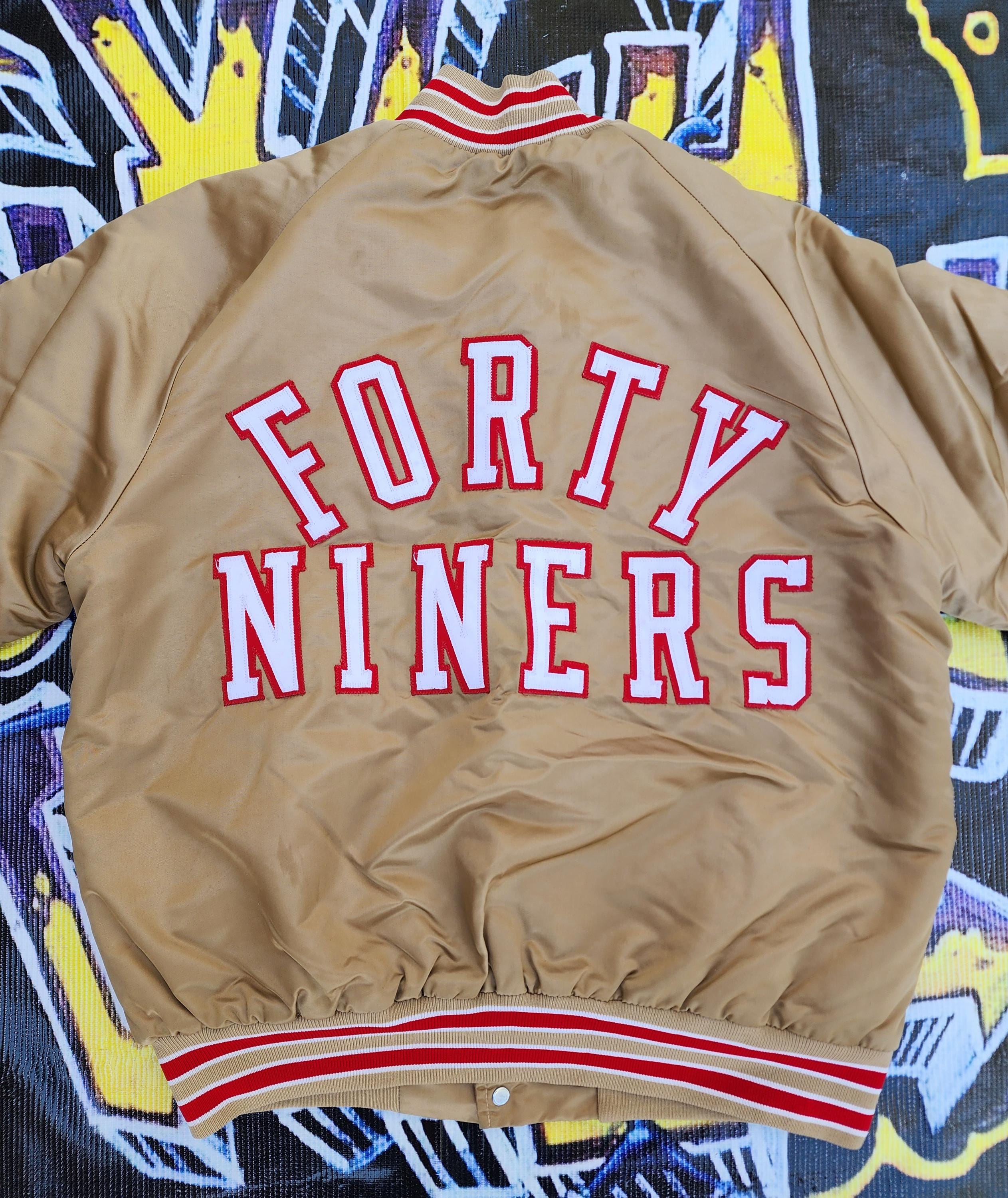 Vintage 1980s San Francisco 49ers Stahl-urban Satin Bomber Jacket
