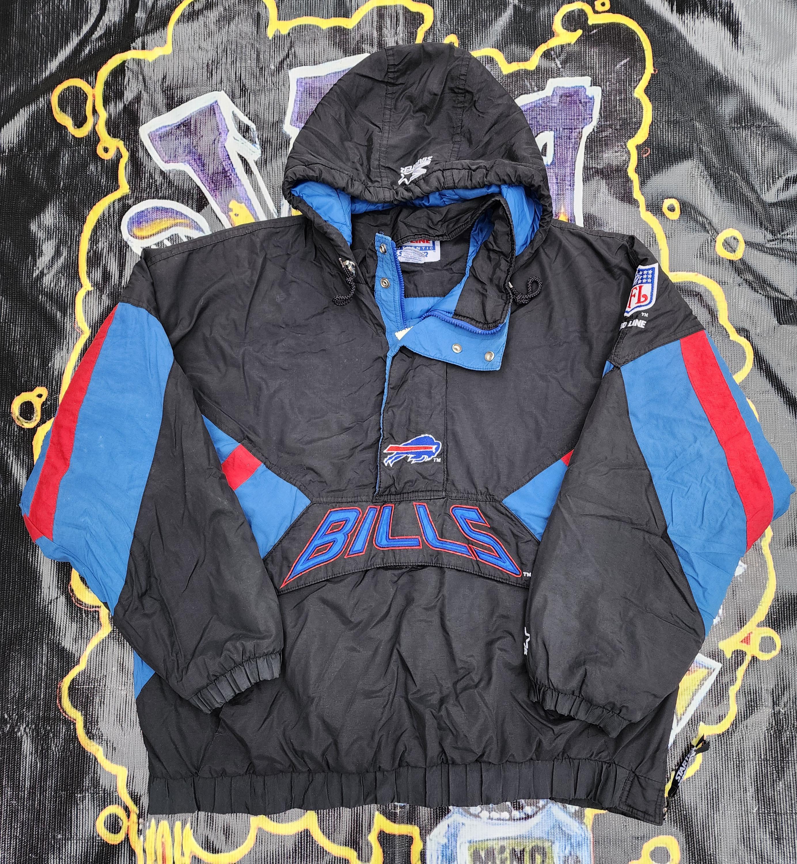 Vintage 90s Buffalo Bills Starter Pro Line Pouch Space Font Jacket