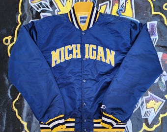 Vintage Michigan 1/2 Zip Anorak Pullover Starter Jacket - XL - Etsy