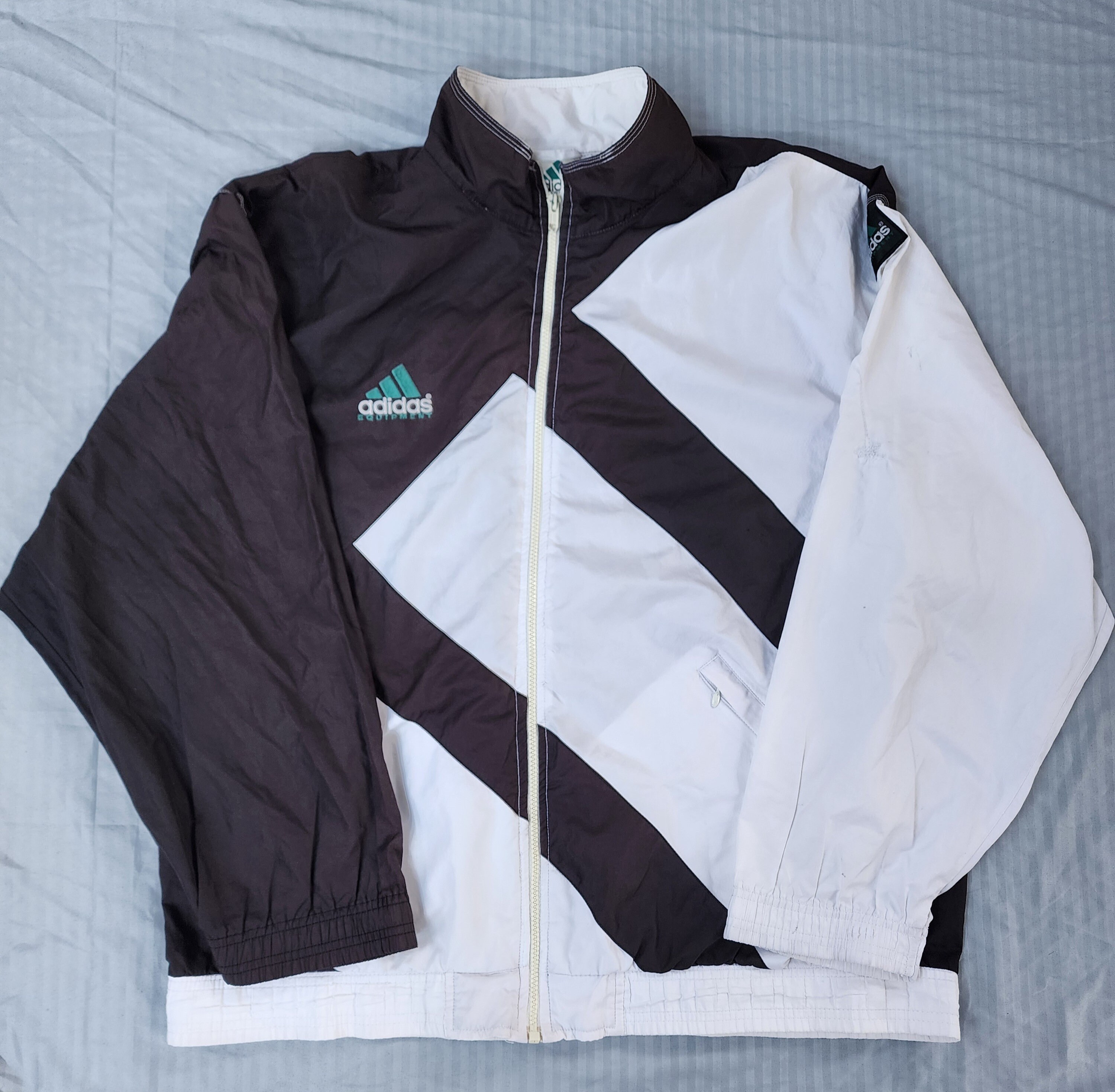 Vintage 1990s Adidas Equipment Windbreaker Jacket Big Logo Vintage 1990s Adidas Equipment Windbreaker Jacket Big Logo