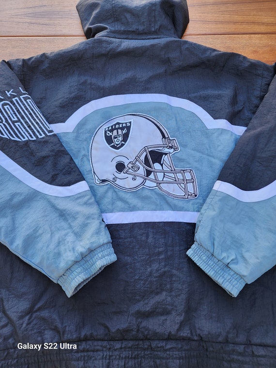 90s raiders starter jacket hot sale