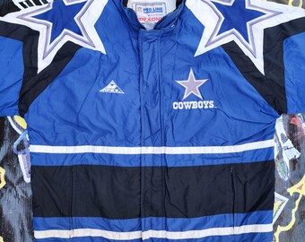 NFL Dallas Cowboys ジャケット　激レア‼︎ Vintage 90s Dallas Cowboys Apex One Shoulder Logos Jacket Large - Etsy