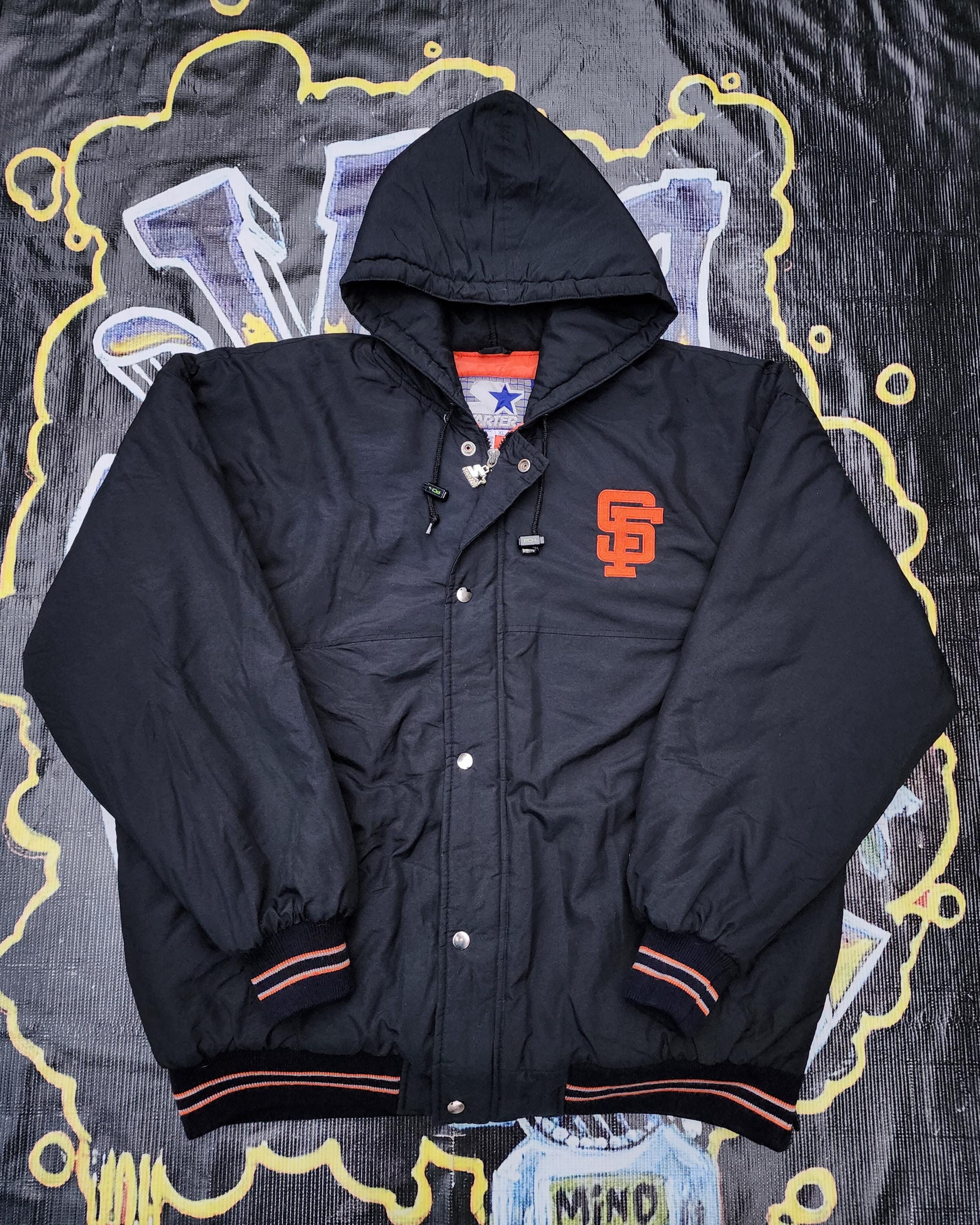 Vintage 90s San Francisco Giants Starter Full Zip Black Jacket XL