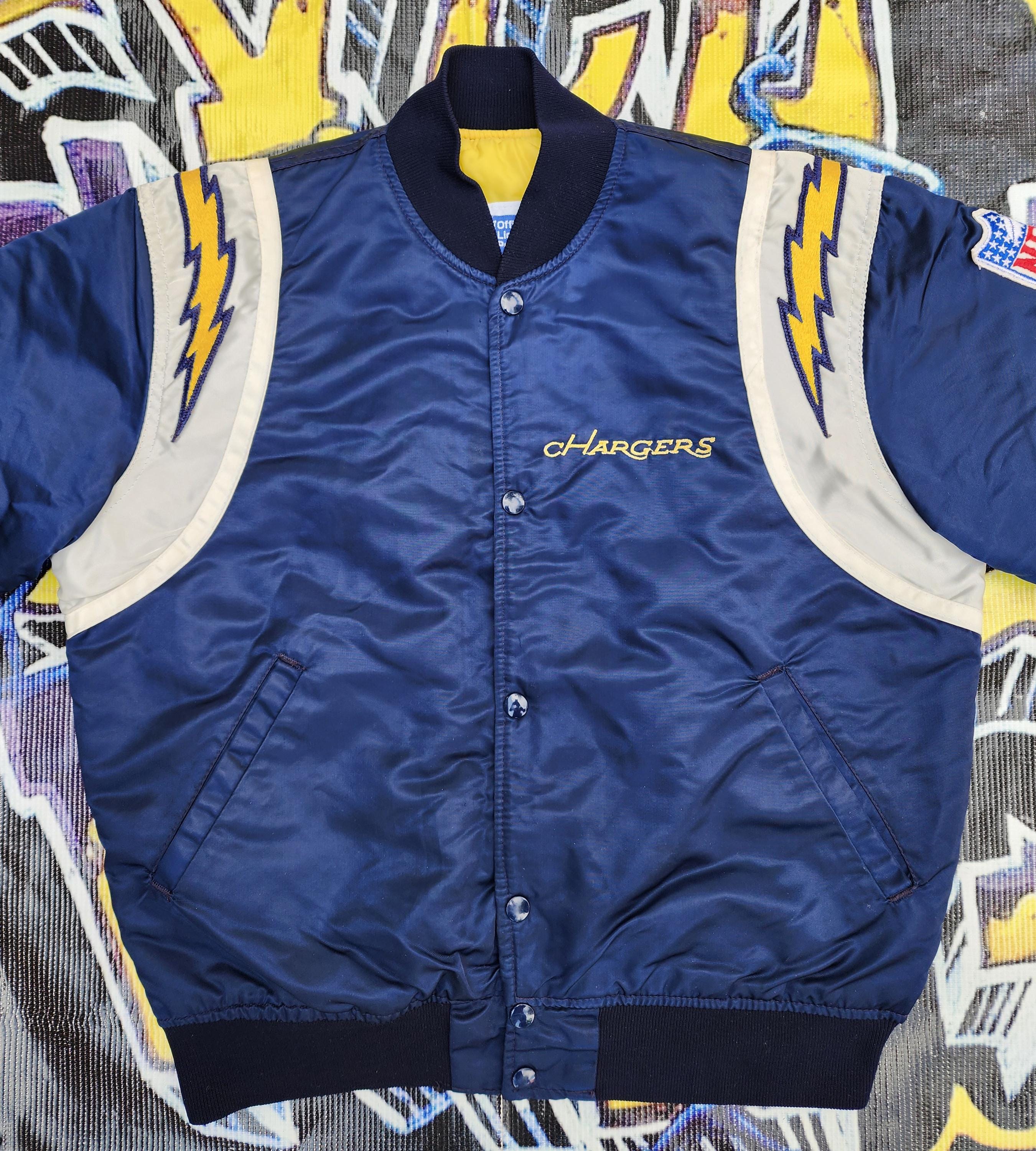 Vintage 80s 90s San Diego Chargers Starter Satin Bomber Jacket