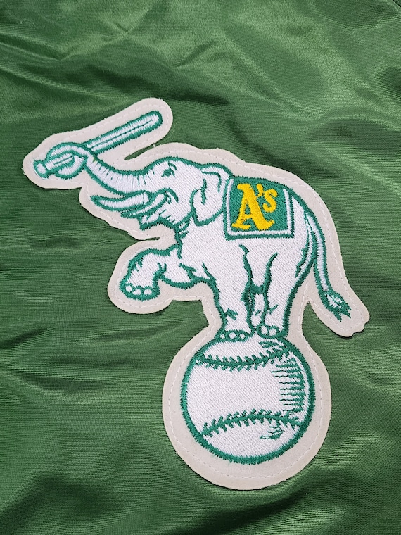 Vintage Green Chalk Line Oakland A's Athletics Satin Jacket