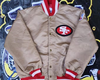 Vintage 1980s San Francisco 49ers Starter Pro Line Satin Bomber Jacket Size Large