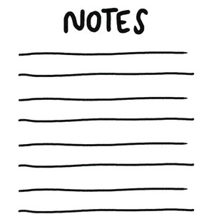 Minimal Notes List, Digital Notes, Printable Notes, Notes, Digital, Printable, Digital Note Template