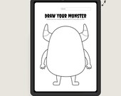 Kids Halloween Worksheet, Kids Halloween Activity, Halloween Worksheet, Kids Educational Worksheet, Printable Worksheet, Cute Monster Sheet