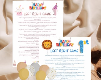 First Birthday left right Game, birthday Pass the Prize | Right Left Game, party Pass Game, happy birthday Game Groups Adults Kids,