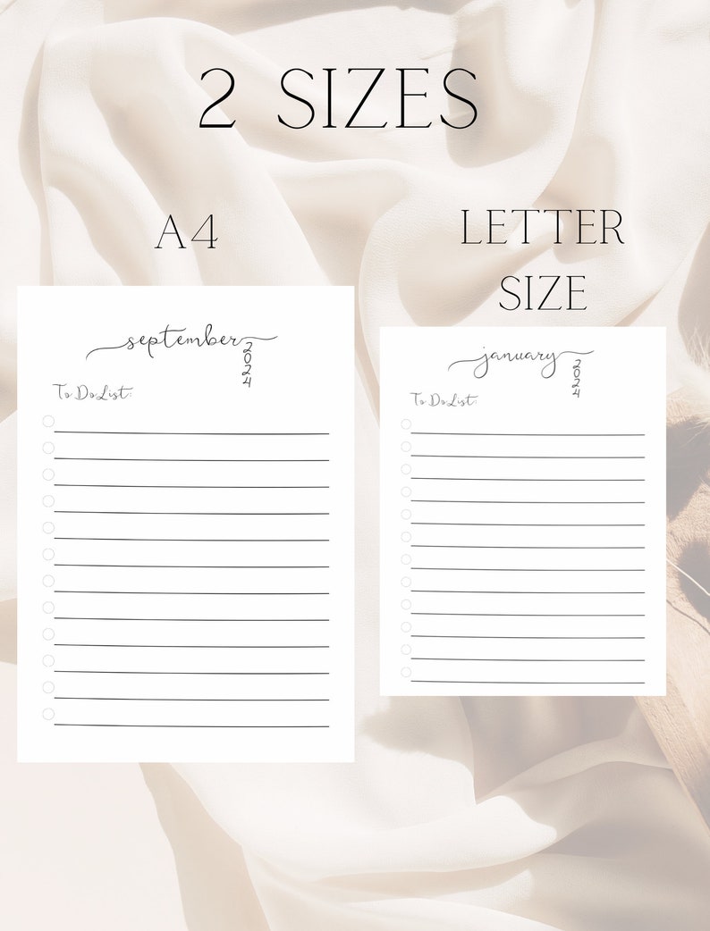 2024 Monthly to Do List 2024 Printable Todo List 2024 Monthly Planner