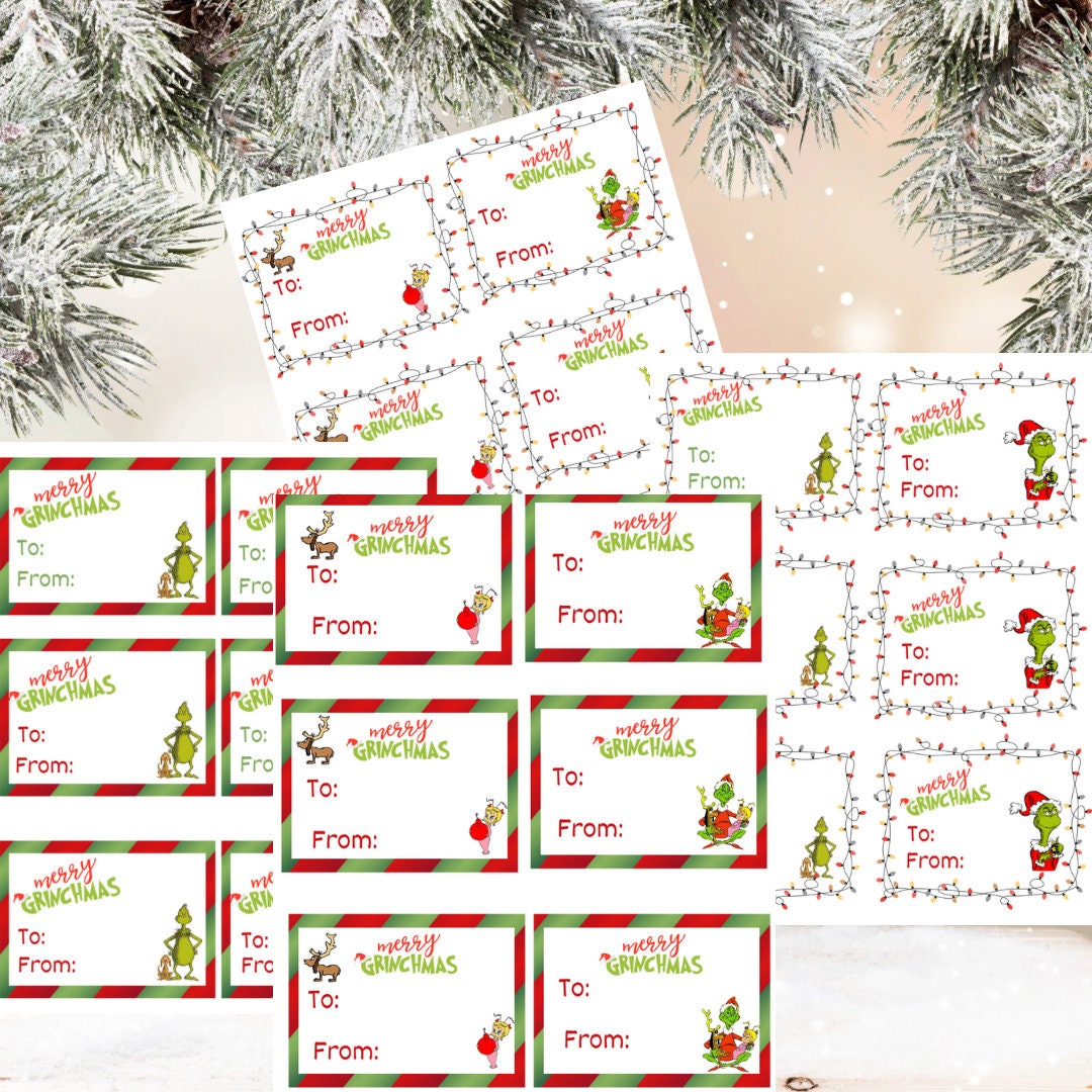 Merry Christmas Tree Gift Tags - Amour Daydream Studio