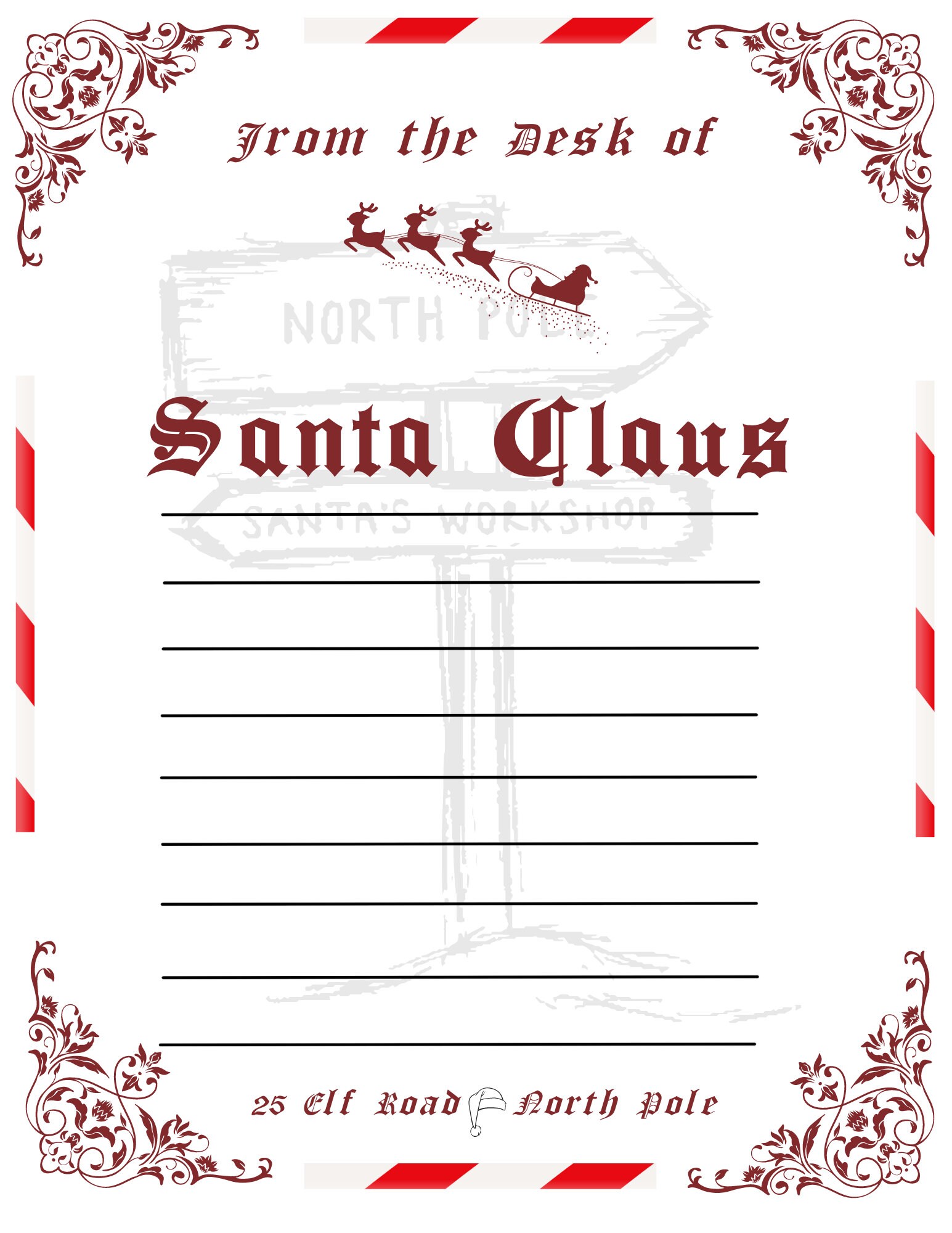 Official Letter From Santasanta Letter From Card - Etsy