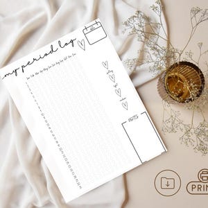 Period Tracker Printable, Menstrual Cycle Planner, Period Tracking, time of the month planner,PDF Instant Download