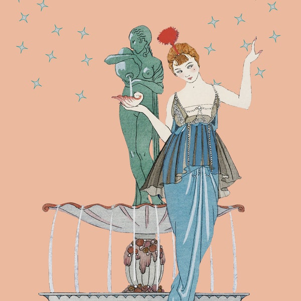 1920's Aphrodite Goddess of Love Art Deco/Nuveau - Printable Instant Download