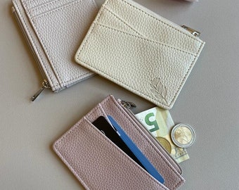 Mini premium card case card holder small wallet with 6 compartments and coin compartment in 3 different colors