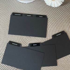 Register inserts for large purse/purse with many compartments ideal for budgeting, dividers/inserts black, set of 3/6 image 5