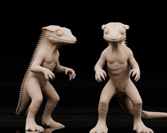 Archivo para impresora 3D de la figura del gecko crestado Kaiju exótico de Salazon (SOLO DIGITAL)