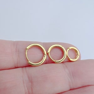 Silver and Gold Hoop Earring Set, Small Hoop Earrings  Hypoallergenic Hoops, Huggie Hoop Earrings,  Silver ,Gold Cartilage Earring
