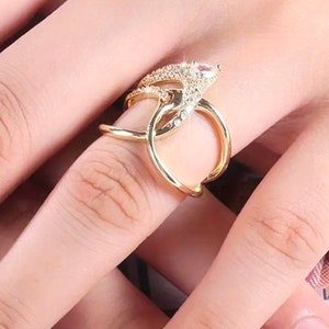 Big Knot Ring For Woman, Big Diamond Ring, Statement Ring, Gift For Her, Unique Ring-Dainty Chunky Weaved Ring-First Mothers Day Present