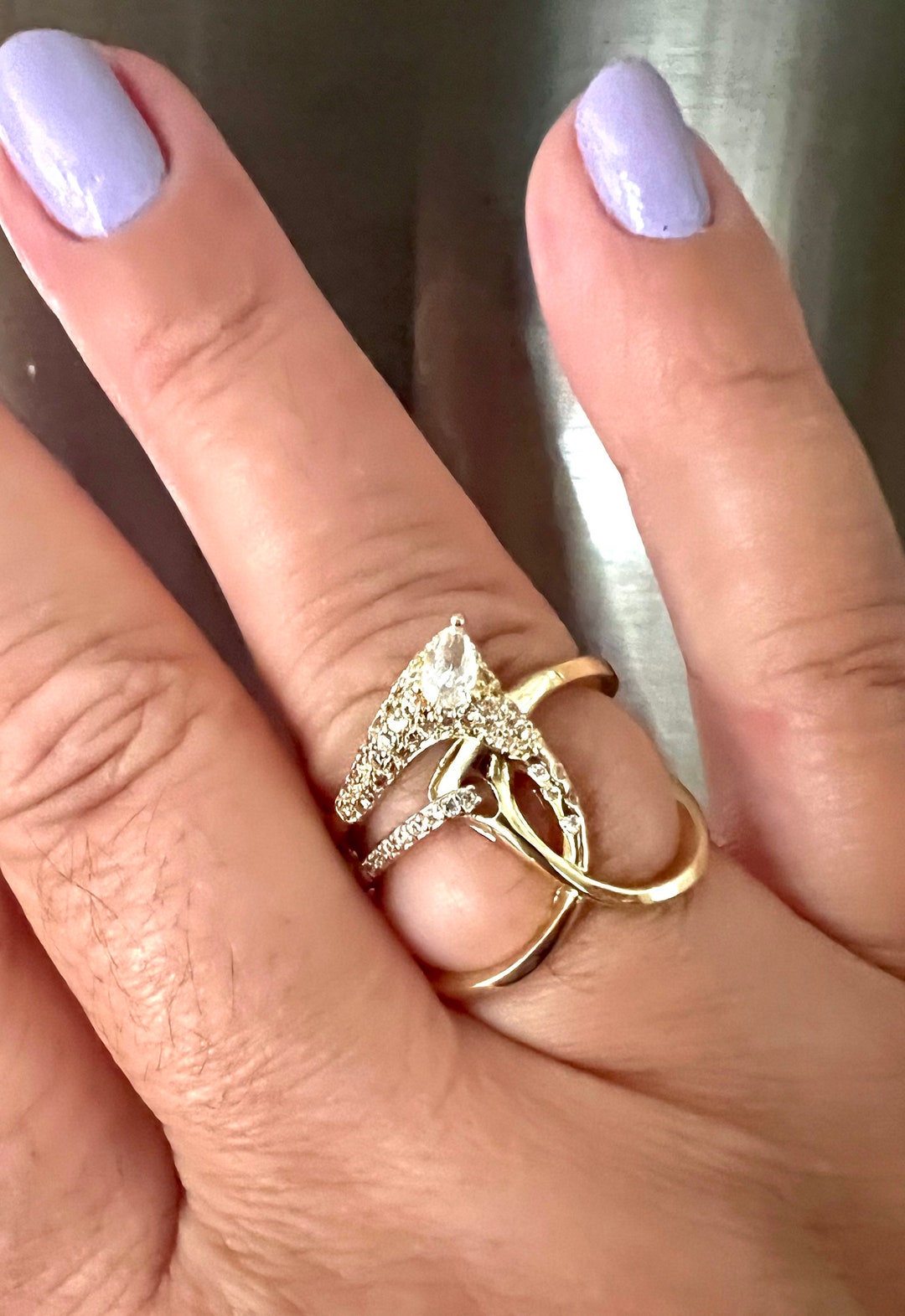 Big Knot Ring for Woman, Big Diamond Ring, Statement Ring, Gift for Her, Unique Ringdainty