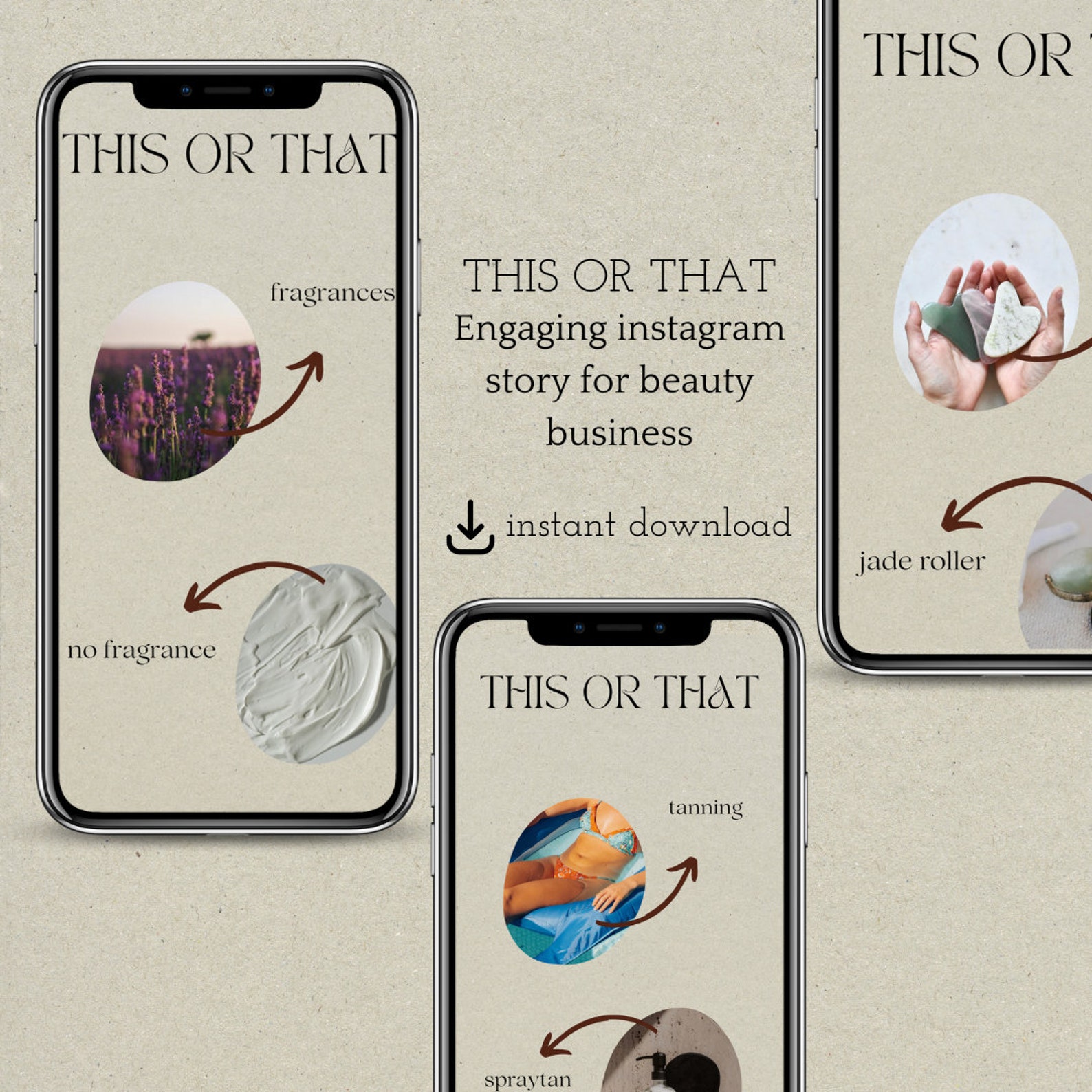 Engaging Instagram Story for Beauty Business THIS OR THAT Etsy