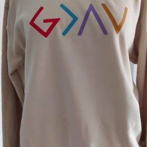God is greater than the highs and lows Hoodie, Faith Sweater, Faith Sweatshirt