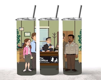 The Office Dunder Mifflin Straight 20oz Skinny Tumbler • Custom Tumbler • Personalized Gift • 20oz